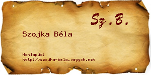 Szojka Béla névjegykártya